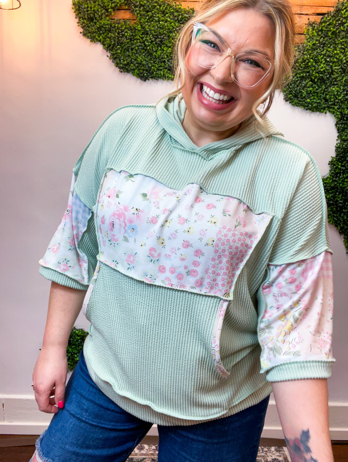 Meadow Morning Patchwork Hoodie