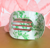 Jumbo Floral Lay Flat Oval Hair Claw Clip