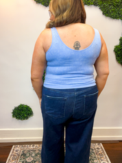 Well Defined Seamless Tank in Sky Blue