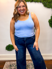 Well Defined Seamless Tank in Sky Blue