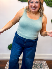 Well Defined Seamless Tank in Smoky Sage