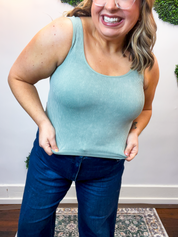 Well Defined Seamless Tank in Smoky Sage