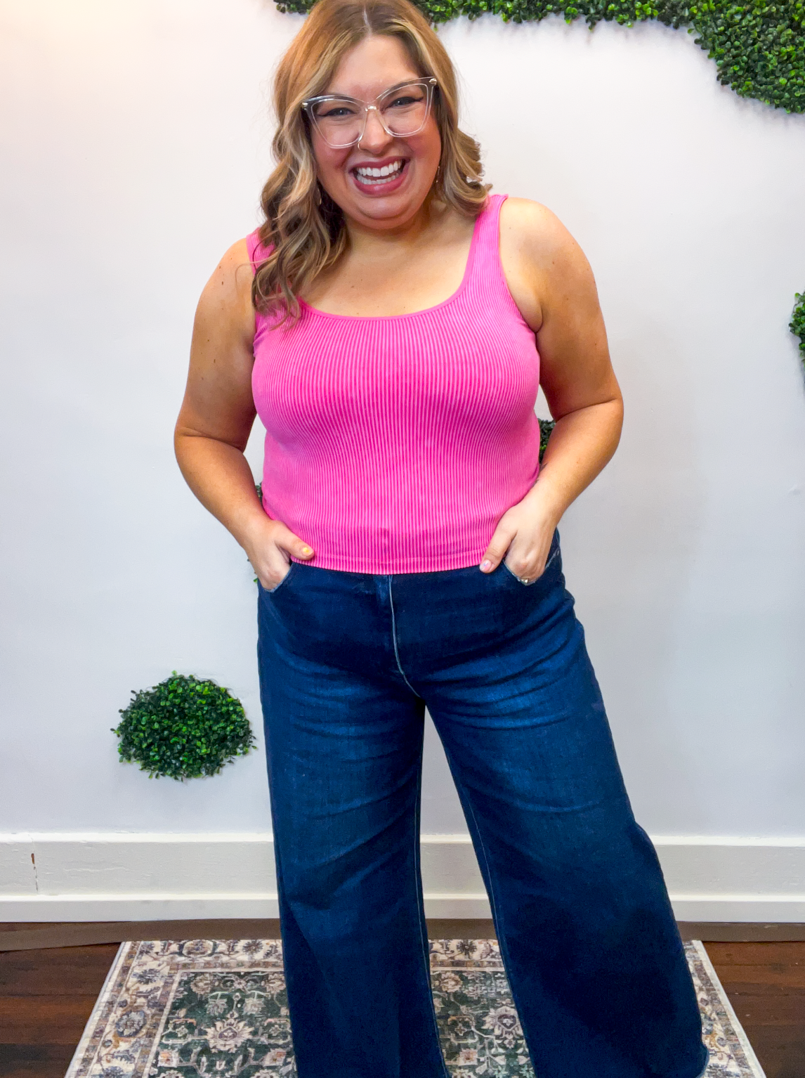 Well Defined Seamless Tank in Fuchsia