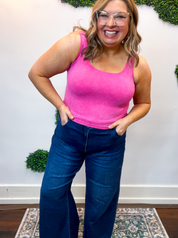 Well Defined Seamless Tank in Fuchsia