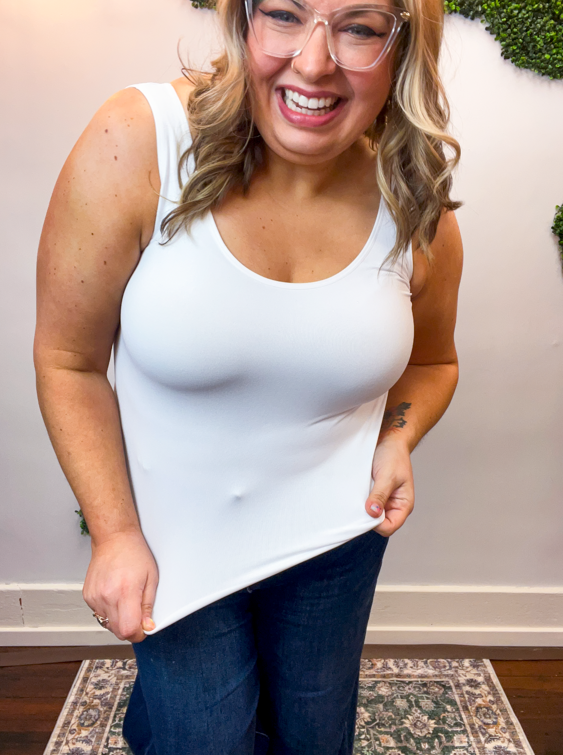 Under It All Seamless Tank in White