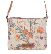 Myra | Wildflower Trail Cotton & Leather Crossbody Bag in Sunlit Bloom *FINAL SALE*