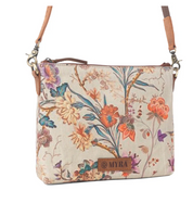 Myra | Wildflower Trail Cotton & Leather Crossbody Bag in Sunlit Bloom *FINAL SALE*