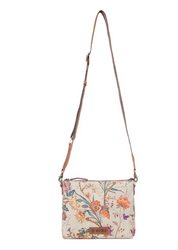 Myra | Wildflower Trail Cotton & Leather Crossbody Bag in Sunlit Bloom *FINAL SALE*