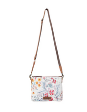 Myra | Wildflower Trail Cotton & Leather Crossbody Bag in Spring Sand *FINAL SALE*