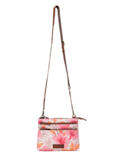 Myra | Maple Ridge Cotton & Leather Crossbody Bag in Rose Petal *FINAL SALE*
