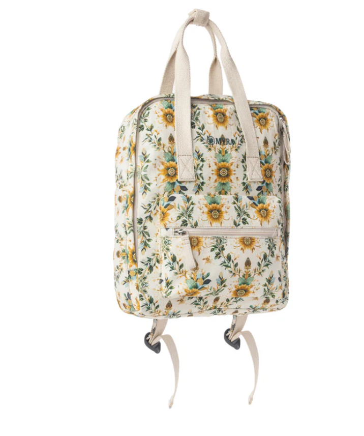 Myra | Pine Meadow Cotton & Leather Crossbody Bag in Mustard Cream *FINAL SALE*