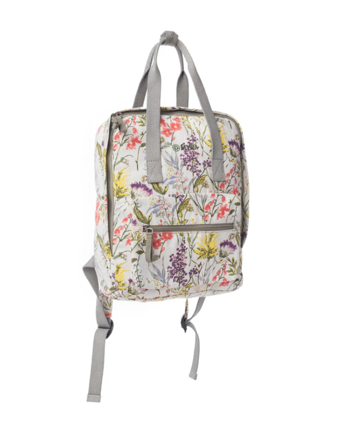 Myra | Pine Meadow Cotton & Leather Crossbody Bag in Garden White *FINAL SALE*