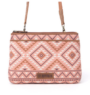 Myra | Tribal Hollow Cotton & Leather Crossbody Bag in Terra Cider  *FINAL SALE*