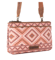 Myra | Tribal Hollow Cotton & Leather Crossbody Bag in Terra Cider  *FINAL SALE*