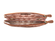 Myra | Tribal Hollow Cotton & Leather Crossbody Bag in Terra Cider  *FINAL SALE*