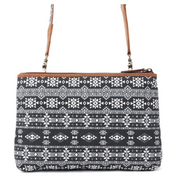 Myra | Tribal Hollow Cotton & Leather Crossbody Bag in Midnight Onyx  *FINAL SALE*