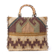 Myra | Desert Loom Jute Tote Bag in Olive Amber *FINAL SALE*