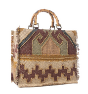 Myra | Desert Loom Jute Tote Bag in Olive Amber *FINAL SALE*