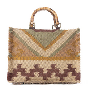 Myra | Desert Loom Jute Tote Bag in Olive Amber *FINAL SALE*