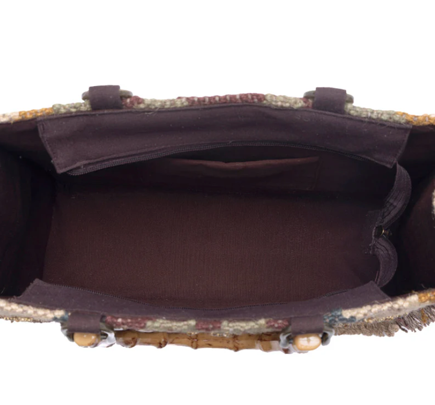 Myra | Desert Loom Jute Tote Bag in Olive Amber *FINAL SALE*