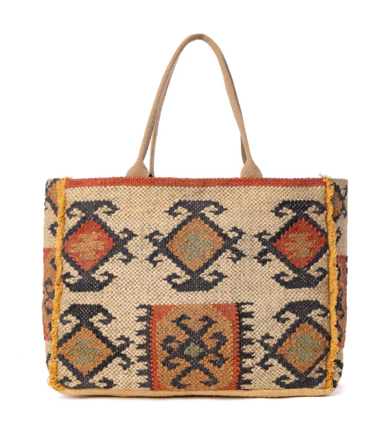 Myra | Desert Loom Jute Weekender Bag in Sunbaked Aureate *FINAL SALE*