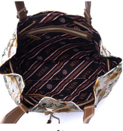 Myra | Southern Bloom Cotton & Leather Bucket Bag in Clay Blossom *FINAL SALE*
