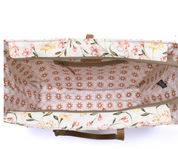 Myra | Brookside Cotton & Leather Weekender Bag in Blush Cream *FINAL SALE*