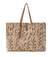Myra | Brookside Cotton & Leather Weekender Bag in Warm Tan *FINAL SALE*