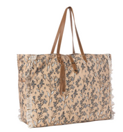 Myra | Brookside Cotton & Leather Weekender Bag in Warm Tan *FINAL SALE*