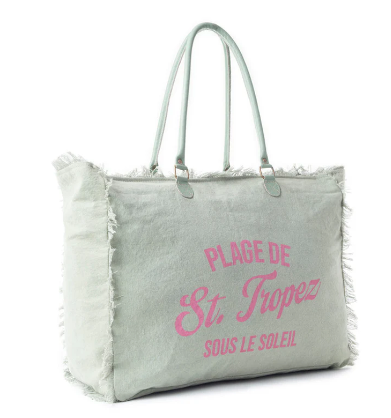 Myra | Saint Tropez Weekender Bag In Light Green *FINAL SALE*
