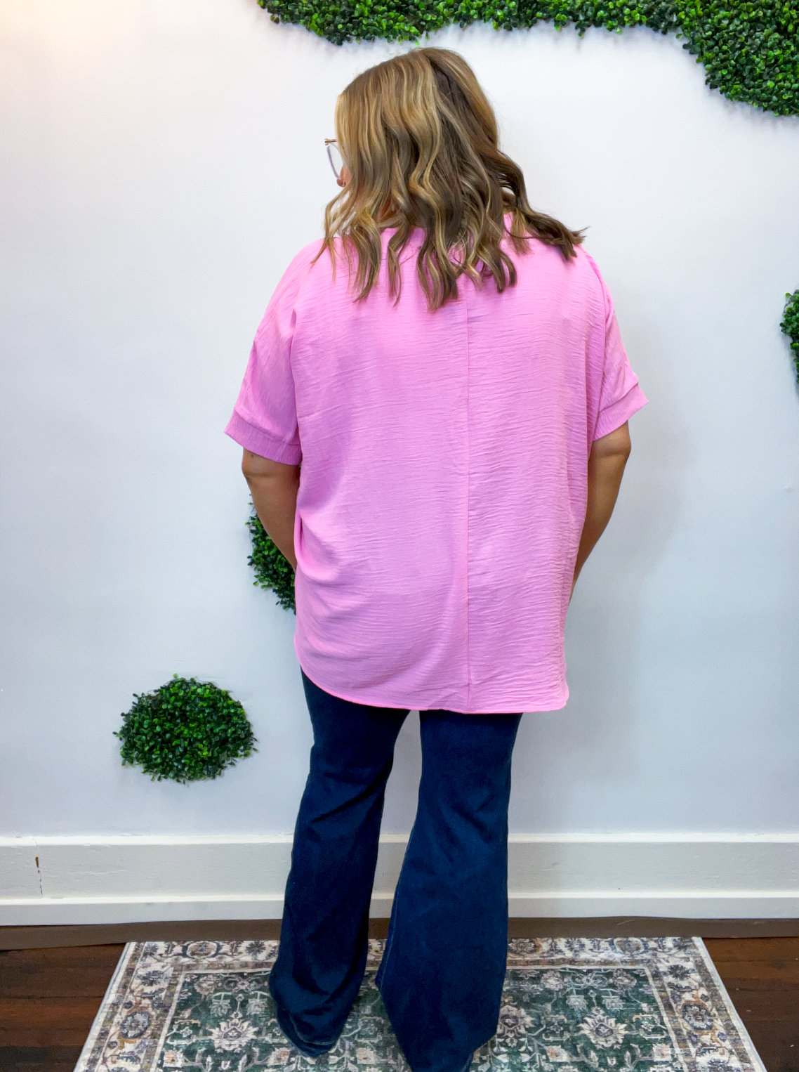 Float Away Dolman Top in Candy Pink