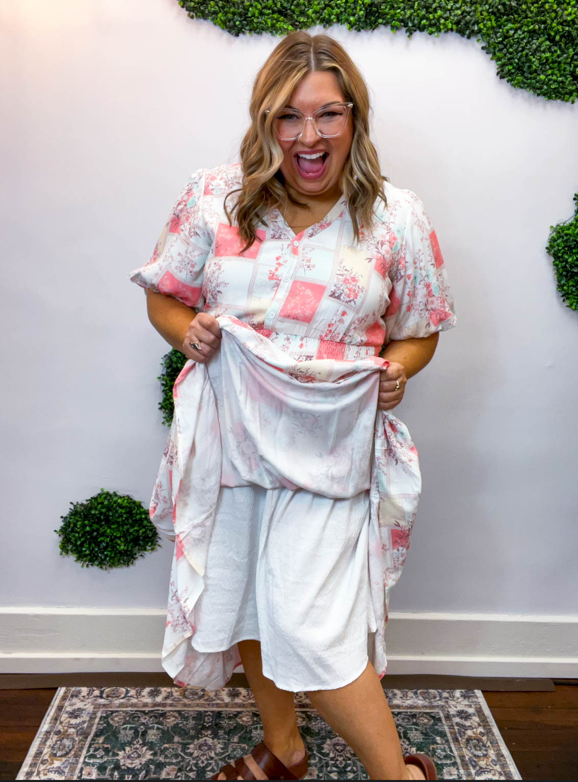 Wildflower Patchwork Midi Dress