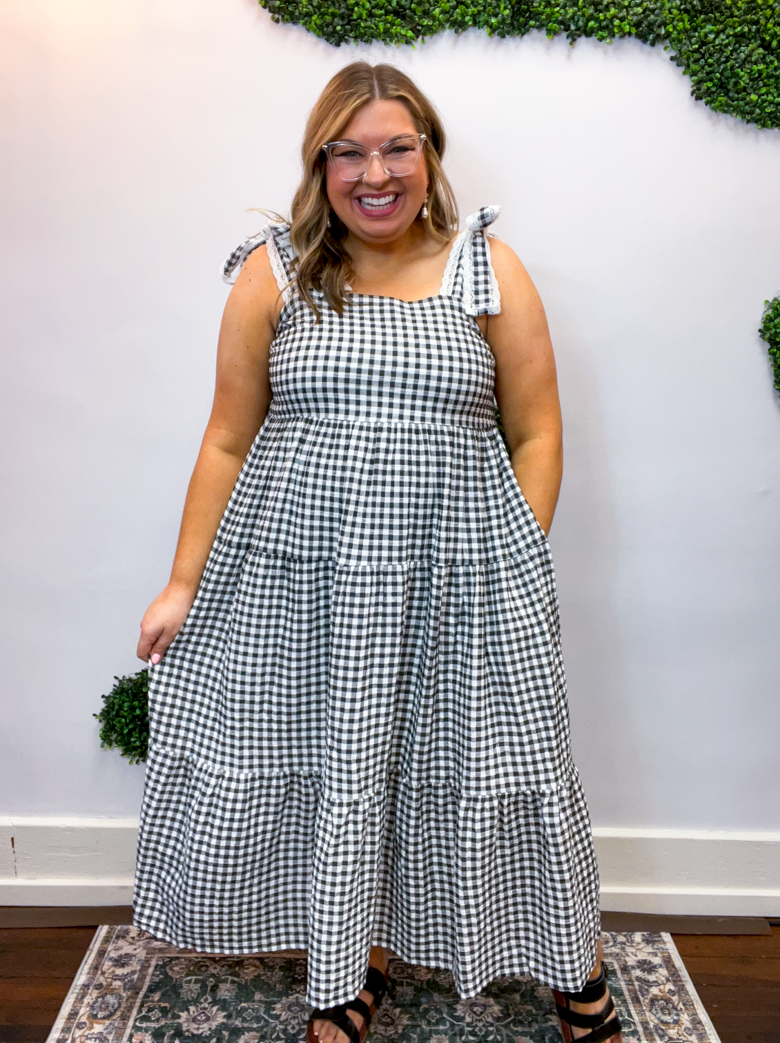 Daydream in Gingham Maxi Dress