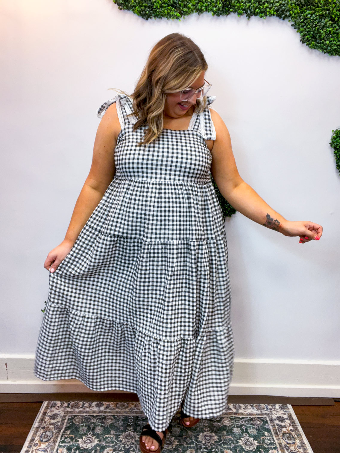 Daydream in Gingham Maxi Dress