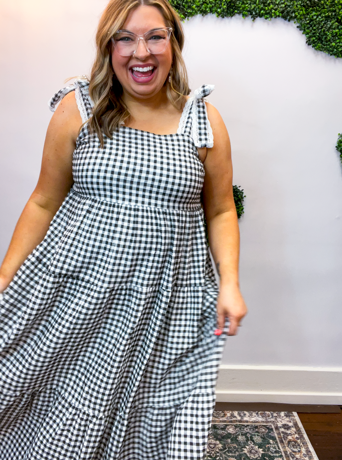 Daydream in Gingham Maxi Dress