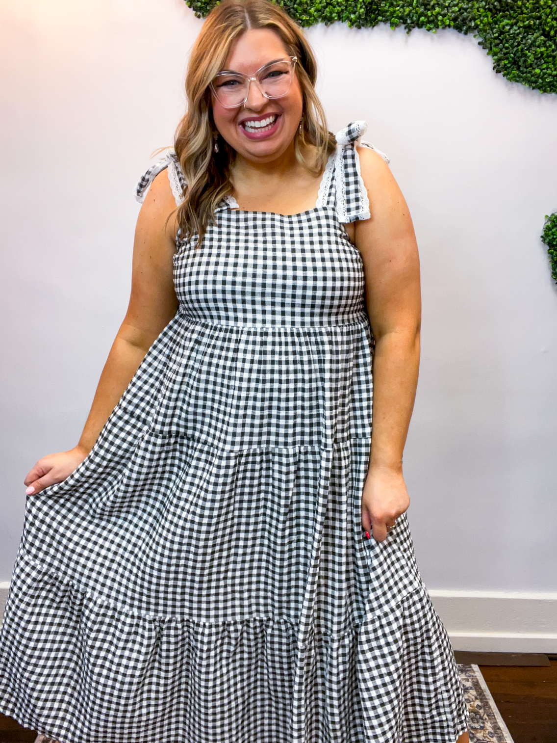 Daydream in Gingham Maxi Dress
