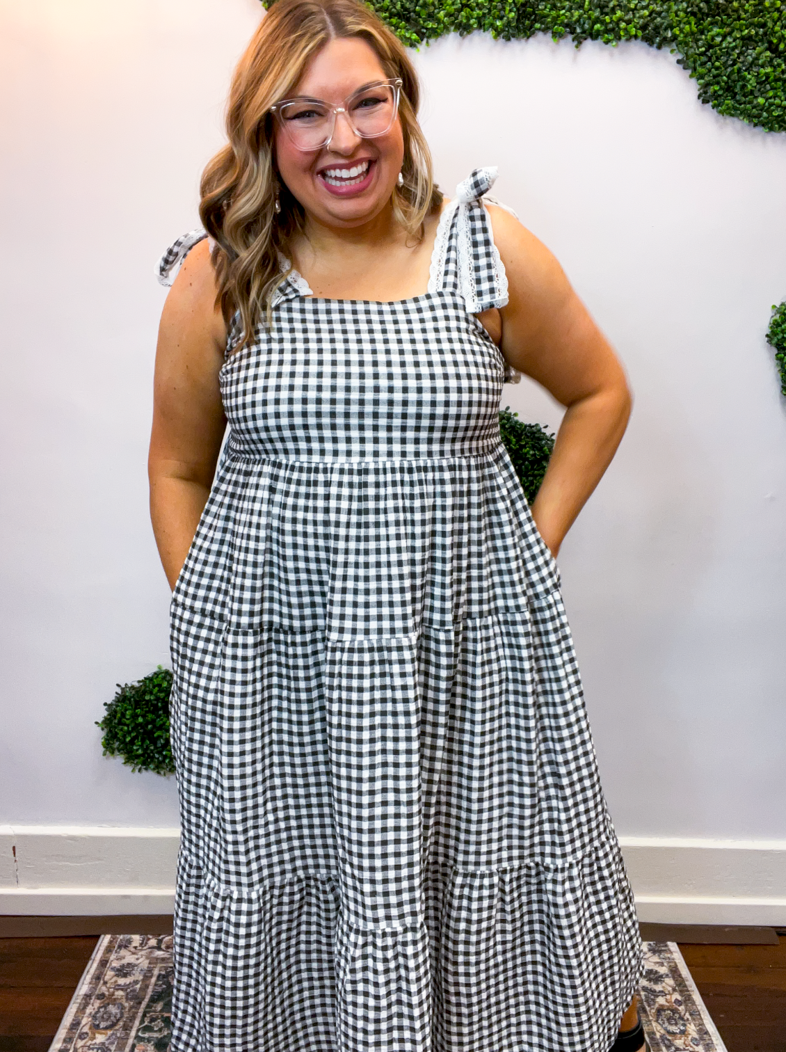 Daydream in Gingham Maxi Dress