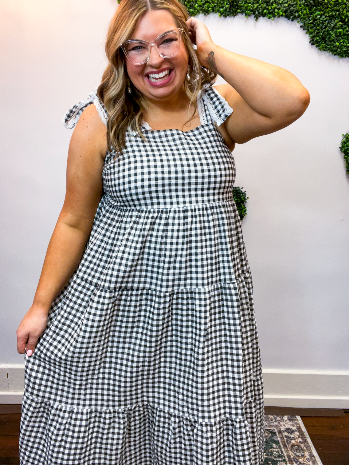 Daydream in Gingham Maxi Dress