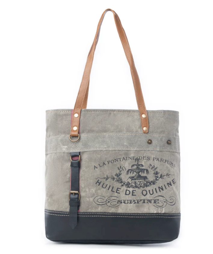 Myra | Fontaine de Parfums Gray Tote Bag *FINAL SALE*