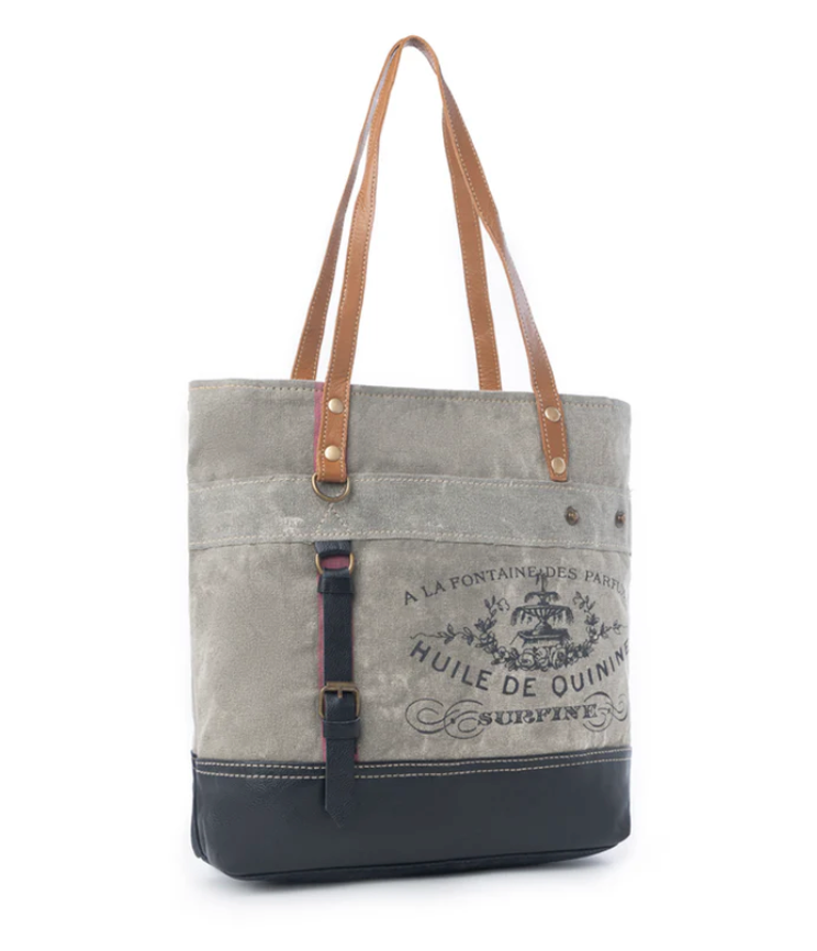 Myra | Fontaine de Parfums Gray Tote Bag *FINAL SALE*