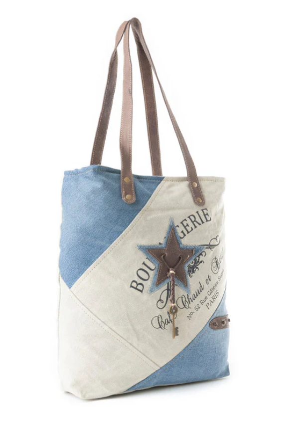 Myra | Blue Star Key Tote Bag *FINAL SALE*