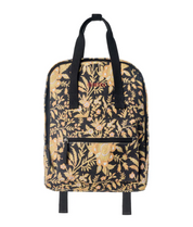 Myra | Pine Meadow Cotton & Leather Crossbody Bag in Black & Cream Floral *FINAL SALE*