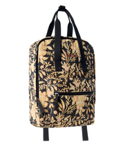 Myra | Pine Meadow Cotton & Leather Crossbody Bag in Black & Cream Floral *FINAL SALE*