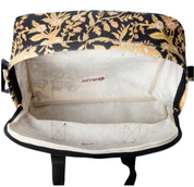 Myra | Pine Meadow Cotton & Leather Crossbody Bag in Black & Cream Floral *FINAL SALE*