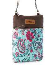 Myra | Paisley Spring Floral Crossbody Bag in Turquoise *FINAL SALE*