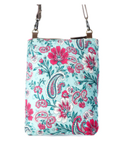 Myra | Paisley Spring Floral Crossbody Bag in Turquoise *FINAL SALE*