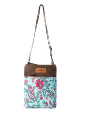 Myra | Paisley Spring Floral Crossbody Bag in Turquoise *FINAL SALE*