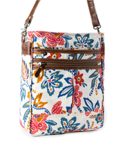 Myra | Folkflora Upcycled Canvas Concealed Carry Bag in White *FINAL SALE*