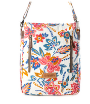 Myra | Folkflora Upcycled Canvas Concealed Carry Bag in White *FINAL SALE*