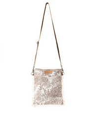 Myra | Loom Tapestry Vintage Crossbody Bag in White *FINAL SALE*